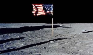 Vlag Amerika de eerste maanlanding