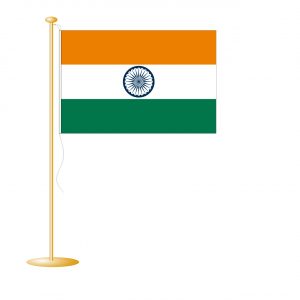 Tafelvlag India afm. 10x15cm