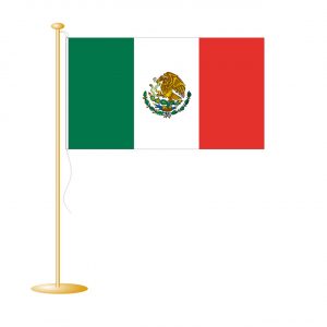 Tafelvlag Mexico afm. 10x15cm