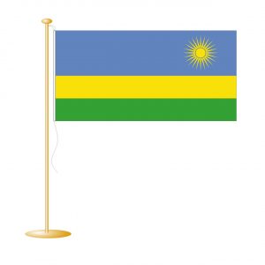 Tafelvlag Rwanda afm. 10x15cm