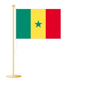 Tafelvlag Senegal afm. 10x15cm