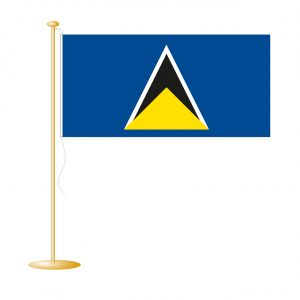 Tafelvlag St.Lucia afm. 10x15cm