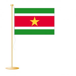 Tafelvlag Suriname afm. 10x15cm