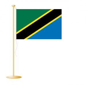 Tafelvlag Tanzania afm. 10x15cm