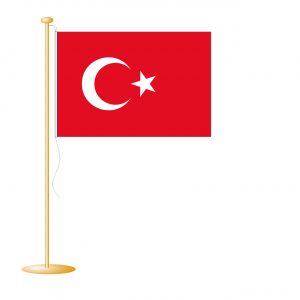 Tafelvlag Turkije afm. 10x15cm