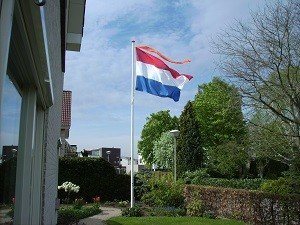 vlag Nederland met Oranje wimpel