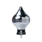 Vlaggenmastknop zilver peer zwarte adapter